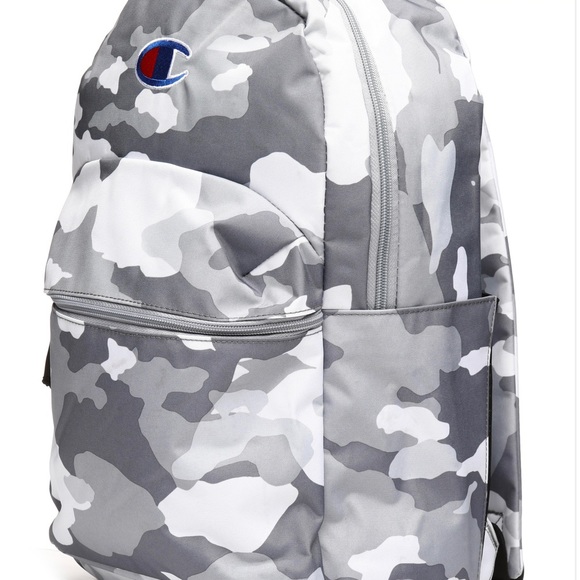 grey camo champion backpack